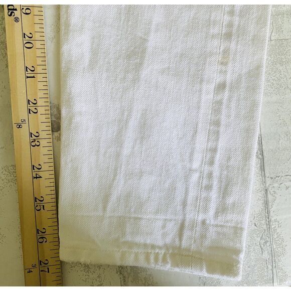 Citizens Of Humanity Liya High Rise Classic Fit Distressed White Denim Jeans 24 - Picture 8 of 13